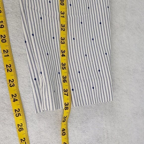 Chico's Womens Blue & White Striped, Polka Dot Cropped Pants Size 3R (16) - Picture 7 of 10